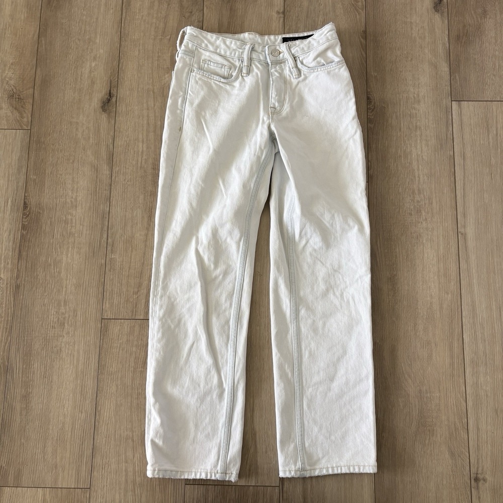 All Saints Jeans Womens 24 White Alana Straight‎ Leg Pants